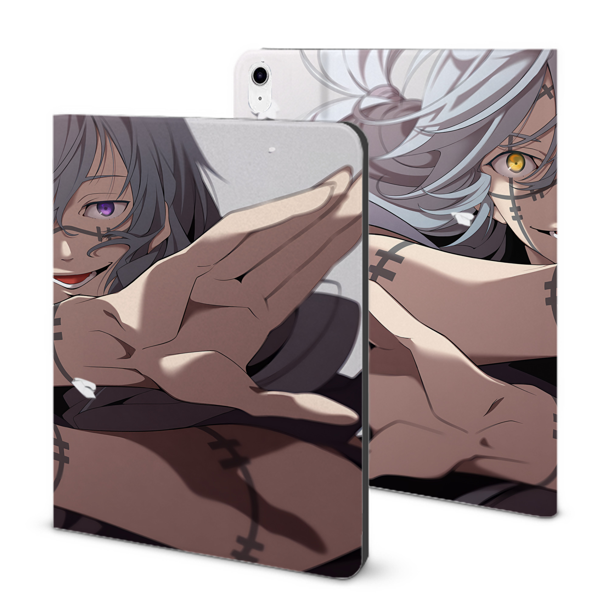 （画像用） 呪術廻戦 Jujutsu Kaisen IPad ケース ブック型 PUレザー TPU 耐衝撃 軽量 薄型 ペン収納なし 全面保護 IPad 各モデル対応